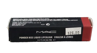 Color de labios líquido MAC Powder Kiss "#991 dedicado al chile" completo 5 ml 0,17 oz NUEVO Foto 1 de 4