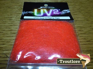 FLAME RED UV2 SEAL-X DUBBING SPIRIT RIVER - NEW FLY TYING DUB MATERIAL - Picture 1 of 5