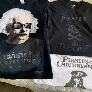 Fluch der Karibik und Albert Einstein Fan T-Shirt Größe S Herren Konvolut - Bild 1 von 1