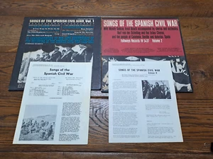 Songs Of The Spanish Civil War ( Vol. 1 & 2 ). Folkways Records FH 5436/37. EX - Picture 1 of 7