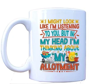 Thinking About Allotment Mug – Funny Garden Lover Gift for Plant & Veg Fans - Picture 1 of 9