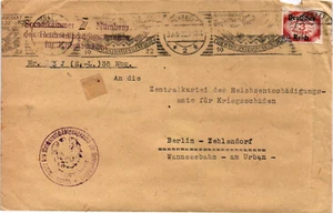 Rafasan Deutschland 1922 Brief von Nürnberg nach Berlin-Zehlendorf (1592) - Bild 1 von 2