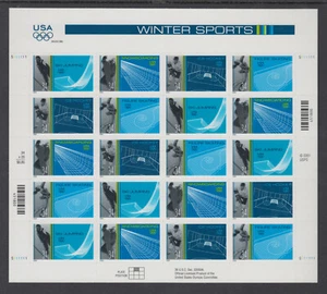US #3552 - 3555 Winter Olympics 34c Complete Sheet of 20 Mint Never Hinged - Picture 1 of 1