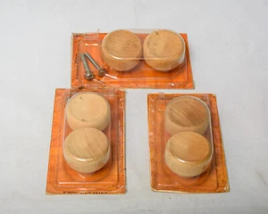 Raw Timber Cabinet Pulls Wood Cup Handles - Vintage Whitco Aust NOS 2 per pack - Bild 1 von 3