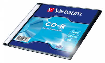 Verbatim Rohlinge CD-R Extra Protection 80Min 700MB 52x Schreiben in Slimcase