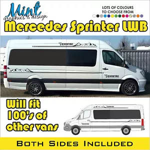 LWB MERCEDES SPRINTER Motorhome Camper Decals Stickers Van Graphics NO P&P 088 - Picture 1 of 4