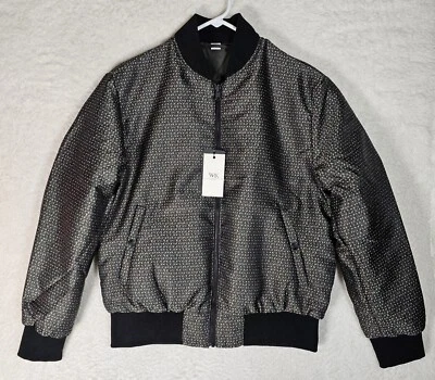 WRK Mens Jacquard Bomber Jacket, Size Small, Reversible, Olive Green NEW - Image 1 of 4