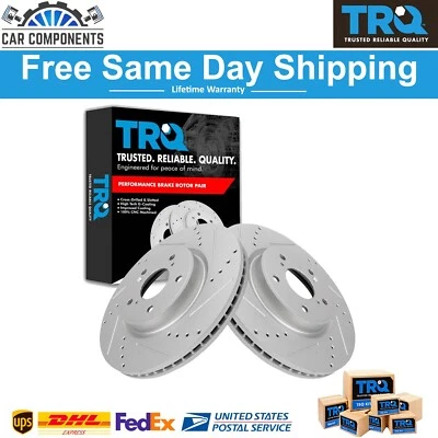 TRQ New Front Brake Rotors Set For 2018-2021 Honda Accord 2017-2022 CR-V - Image 1 of 4