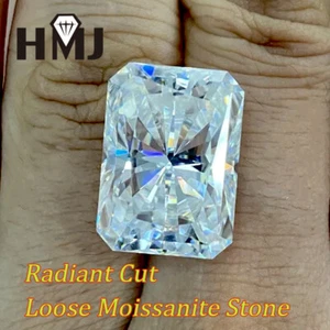 0.5-10ct Radiant Loose Moissanite Diamond Stone White D VVS1 With Certificate - Picture 1 of 12
