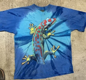 Habitat T SHIRT Adult Lg Iguana Lizard Gecko Salamander 90s XCVM Vtg Tye Die - Picture 1 of 9