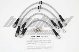 Techna-Fit Stainless Steel Braided Brake Lines 1996-1997 Honda Civic Rear Drums - Picture 1 of 9