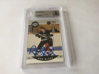Rob Blake autografado Proset Pro Set cartão de controle remoto lajeado Beckett BAS CERTIFICADO DE AUTENTICIDADE a - Imagem 1 de 2