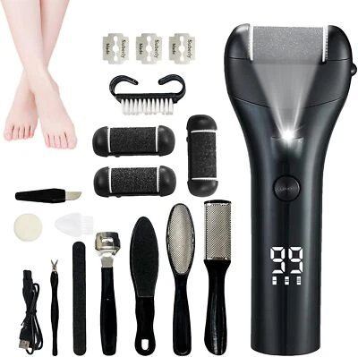 Kit de pedicura de archivo portátil recargable removedor de callos de pies eléctrico 3 velocidades Foto 1 de 4