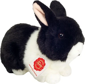 Teddy Hermann süßer kleiner Hase ca. 23cm schwarz / weiss Kuscheltier Plüschtier - Bild 1 von 1