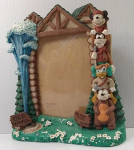 Vintage Disney Frontierland Photo Picture Frame - Don't Feed the Bears Mickey - Picture 1 of 11