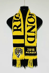 Richmond Tigers AFL Football ‘Go Tiges’ 2018 Member Supporters Scarf - Picture 1 of 5