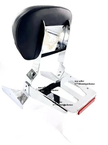 Sissy Bar Backrest & Luggage Rack Yamaha Roadstar Warrior XV 1700 XV1700 02 2009 - Picture 1 of 4