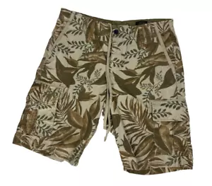 Lucky Brand Cargo Tan Floral Mens Shorts Size 32 x 10 - Picture 1 of 6
