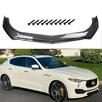 For Maserati Levante Quattroporte Front Bumper Lip Splitter Carbon Fiber Style Foto 1 de 4