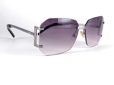 GAFAS DE SOL VINTAGE EXTE EX 514 PLATEADAS SIN MONTURA PÚRPURA DEGRADADO 2001 ITALIA Foto 1 de 4