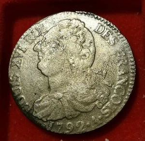 louis XVI ♦ 2 Sols aux Faisceaux ♦ 1792 A ♦ PARIS ♦ BRONZE RARE ! - Imagen 1 de 2