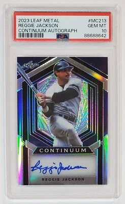 2023 Leaf Metal REGGIE JACKSON /15 PSA 10  Gem Mint Auto Continuum Autograph  - Image 1 of 2