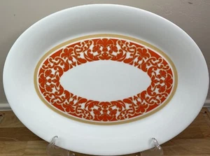 Royal Doulton Platter Seville Gazpacho Red Orange Yellow Oval 13 1/8" Serving - Picture 1 of 6