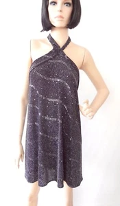 Women Dress ZARA Halter Dress BEAUTIFUL Black + Sparkling Dots NWT S.E. Edition - Picture 1 of 10