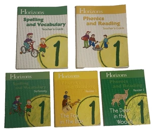 Horizons Grade 1 Teacher Guides & Student Readers Lot Phonics & Spelling 5 Books - Picture 1 of 6