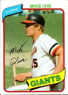 Mike Ivie 1980 Topps #62 San Francisco Giants - Image 1 of 2