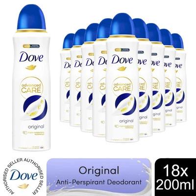 Dove Advanced Care Anti-Perspirant Deodorant Spray Original 200ml, 18 Pack - Image 1 of 4