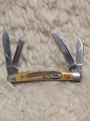 RARE  Case XX Bone Stag  Congress 6.5468 SS Very Nice - Image 1 of 2