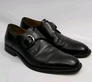 Zapatos Johnston & Murphy para hombre negros con correa de monje talla 9,5 M como nuevos - Imagen 1 de 6