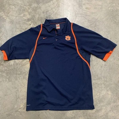 VINTAGE Y2K Nike Auburn Tigers Polo Button Up Tee Size XL - Image 1 of 4
