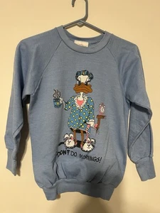 Vintage Damen-Sweatshirt Größe Small Made in USA Tennessee I Don’t Do Mornings - Bild 1 von 5