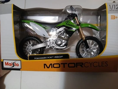 Maisto Assembly Line Die Cast Metal Model Kit Dirt Bike 1/12 Kawasaki KX 450F NB - Image 1 of 3