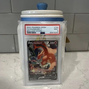 2022 Pokemon SWSH Brilliant Stars #154 Charizard V FA PSA 9 MINT - Bild 1 von 4