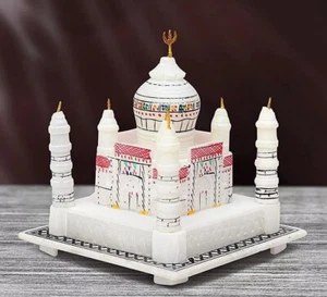 18" Hand Carved Art Marble Taj Mahal Historical Replica Thanksgiving Gifts - Picture 1 of 7