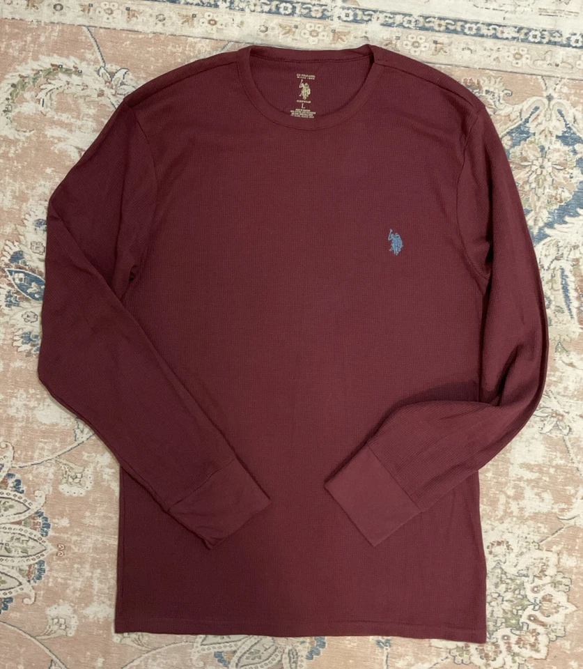 U.S. Polo Assn. Ropa de dormir para hombre talla L térmica manga larga borgoña Foto 1 de 4