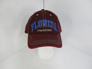 Gorra de béisbol Robin Ruth Florida para mujer OSFM rojo borgoña gancho lazo logotipo adulto - Imagen 1 de 10