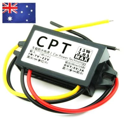 12V To 5V Direct Current Converter 3A 15W for LED Light Car Truck Boat - Image 1 of 4