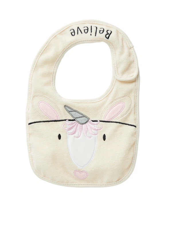 Enesco Izzy And Oliver Baby Unicorn Bib 6008269