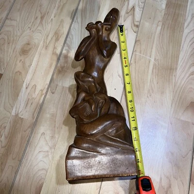 Esco Products 1962 Estrofa Hombre Mujer Estatua Mediados de Siglo Música Flauta Músicos Foto 1 de 4