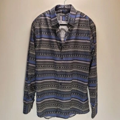 Tiger of Sweden button down slim shirt black/blue Farrell- size 42/16.5 - Image 1 of 4