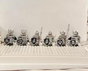 Lord of the Rings Brick Minifigures Knights x6 High Quality Detailed NEW - Picture 1 of 18