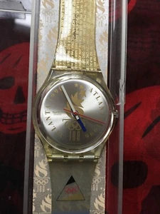 Swatch Gent GERMAN OLYMPIC TEAM (GZ150D)-Originale+NUOVO+Batteria! Olympiadi - Picture 1 of 5