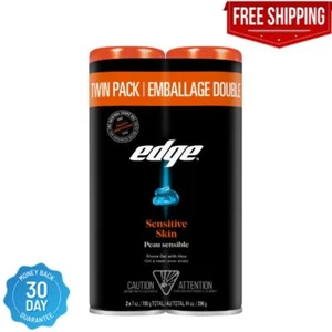 Edge Sensitive Skin Shave Gel for Men with Aloe, Twin Pack, 14 oz - Picture 1 of 5