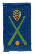 1915 BASEBALL Tobacco Silk SC12 Crossed BATS and Antique CATCHERS MASK Scarce