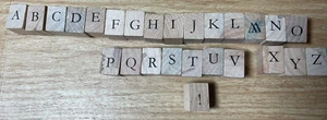 Block alphabet wood rubber ink stamps individual Scrapbooking scrapbook lot - Picture 1 of 7