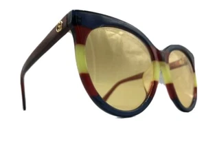 Neu Gucci GG0179SA 002 blau rot gelb, gelbe Linse 55-19-145 - Bild 1 von 7